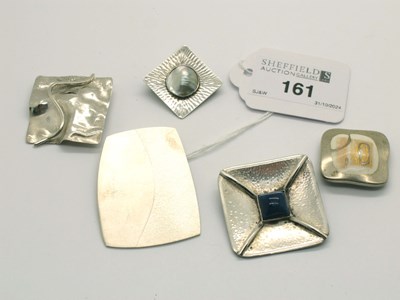 Lot 161 - Modernist Style Brooches; A Modern Scottish...