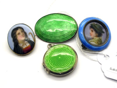 Lot 159 - A Hallmarked Silver and Guilloche Enamel...