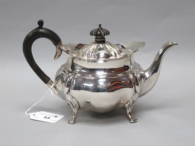 Lot 53 - A Decorative Hallmarked Silver Teapot, Mappin...