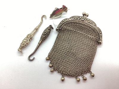 Lot 22 - An Antique Chainmail Coin Purse, suspending...