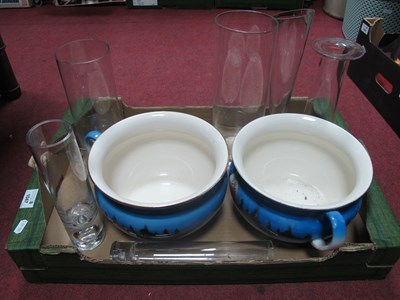 Lot 1047 - Pair of XX Century Chamber Pots, glass vases:-...