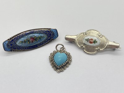 Lot 145 - Charles Horner; A Floral Enamelled Brooch, of...