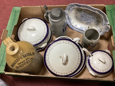 Lot 1110 - Knowles of Chesterfield Stoneware Fagon, two...