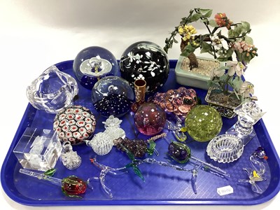 Lot 1209 - Two Bonsai Trees, paperweights, Swarovski...