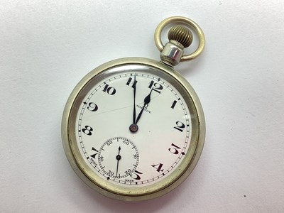 Lot 183 - Omega; An Openface Pocketwatch, the signed...