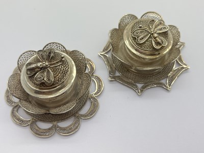 Lot 13 - Two Highly Decorative Intricate Filigree...