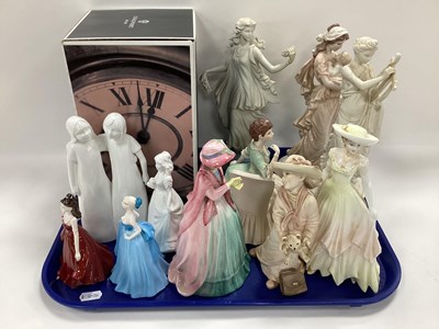 Lot 1139 - Figurines - Wedgwood 'Devotion', Coalport...