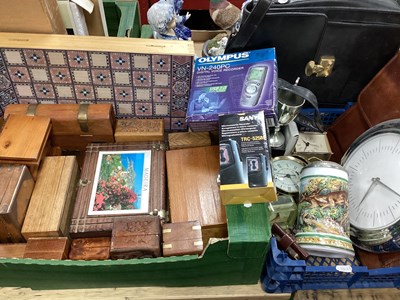 Lot 1101 - Backgamman Set, carved wooden boxes, leather...