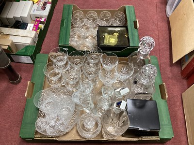 Lot 1107 - Stuart decanter and another, two hallmarked...