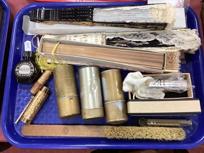 Lot 1372 - Pears Soap Cylinders, fans, sewing accessories,...