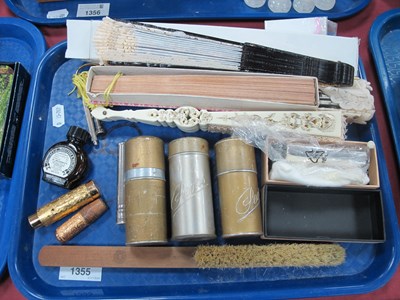 Lot 1355 - Pears Soap Cylinders, fans, sewing accessories,...