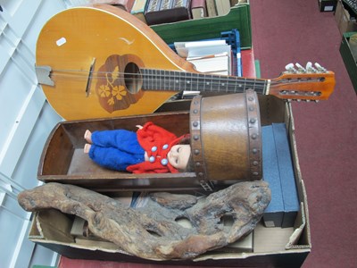 Lot 1050 - C1930's Dolls Cradle, later doll, Ozark guitar,...