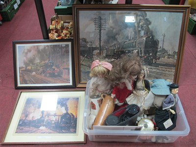 Lot 1012 - Pottery Dolls, binoculars, monkey telly friend,...