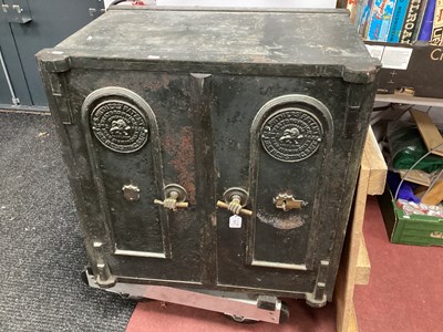 Lot 1511 - Withers of West Bromwich Double Cast Iron Safe,...