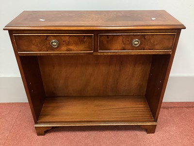 Lot 1496 - Two Drawer Side Table, with walnut and...