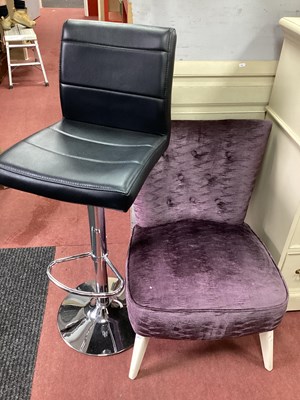 Lot 1513 - Bar Stool, and 1950s style nursing chair (2).