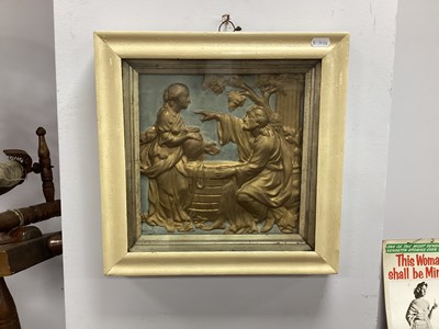 Lot 1559 - XIX Century Stove Tile/Wall Plaque, featuring...