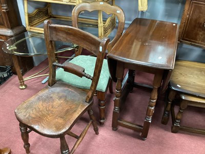 Lot 1553 - Mahogany Drop Leaf Table, together with two...