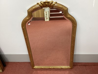 Lot 1442 - Gilt Wall Mirror, with reeded sides, bevelled...