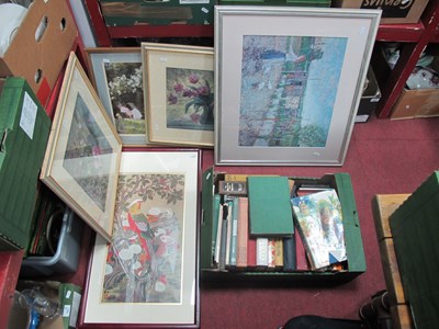 Lot 1049 - Box of Books, together with five framed prints.