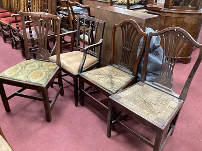 Lot 1563 - Pair of Early XIX Century Elm Chairs, together...