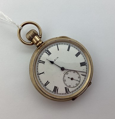 Lot 429 - Elgin; A Gold Plated Cased Openface...