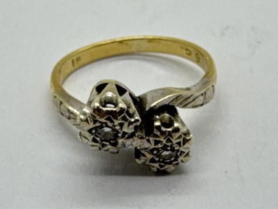 Lot 90 - An Antique Style Two Stone Diamond Ring, the...