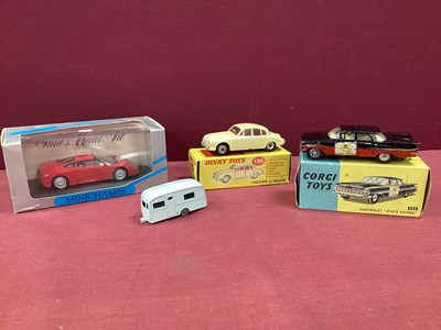 Lot 858 - Dinky No 195 Jaguar 3.4 Saloon, cream, fair,...