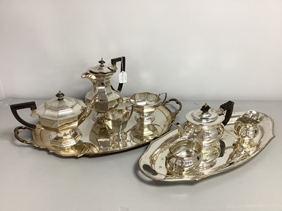 Lot 151 - An Art Deco Style Four Piece Plated Tea Set,...