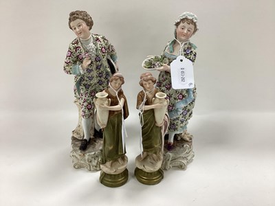 Lot 1144 - Pair of Continental Figures in Classical Dress,...