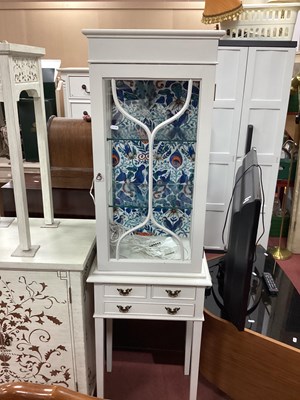 Lot 1573 - White Painted Display Cabinet, with a moulded...