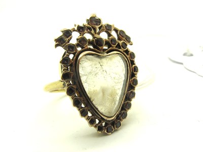 Lot 212 - A Decorative Antique Heart Shape Locket Ring,...