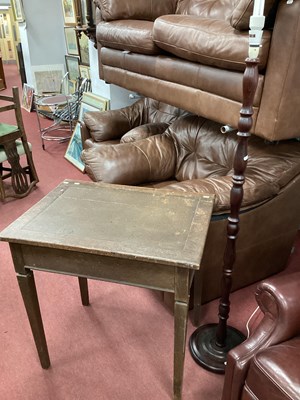 Lot 1506 - XX Century Oak Side Table, with a crossbanded...