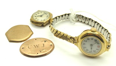 Lot 301 - A Vintage 15ct Gold Cased Ladies Wristwatch,...