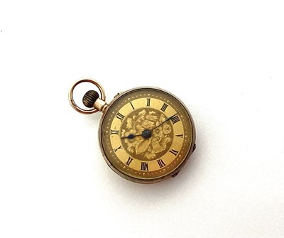 Lot 419 - A 9ct Gold Cased Ladies Fob Watch, with...