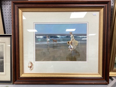 Lot 1454 - John Haskins, oil on board, of a coastal scene...