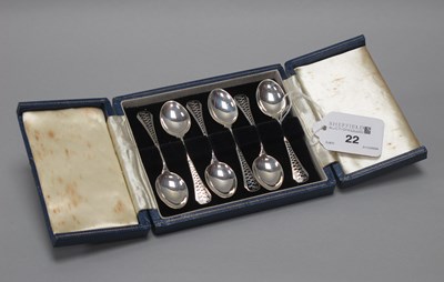 Lot 22 - A Set of Six Hallmarked Silver Enamelled...