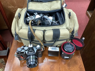 Lot 1399 - Cameras - Olympus OM10 with Olympus 50mm 1.8...