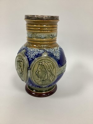 Lot 1072 - A Doulton Lambeth Stoneware Jug, to...