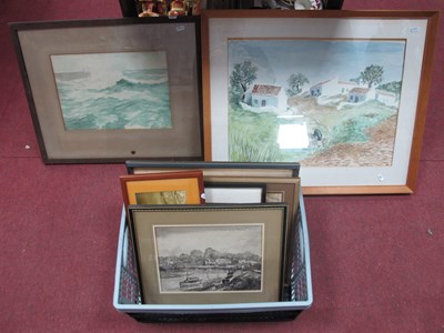 Lot 1008 - Ben Ripper 69, Pencil, Pen, River Scene,...