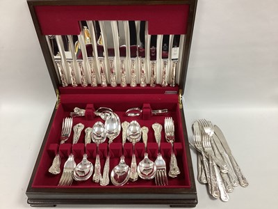 Lot 118 - A Six Setting Canteen of King's Pattern EPNS...