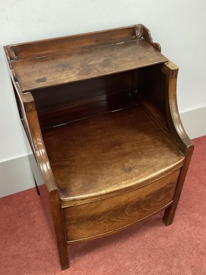 Lot 1495 - A XIX Century Bow Fronted Bedside Commode,...