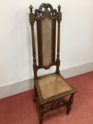 Lot 1484 - A XVII Century High Back Chair, with a scroll...