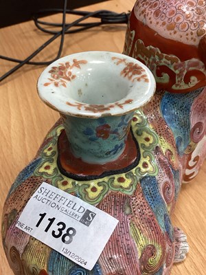 Lot 1138 - An Early XX Century Japanese Pottery Candle...