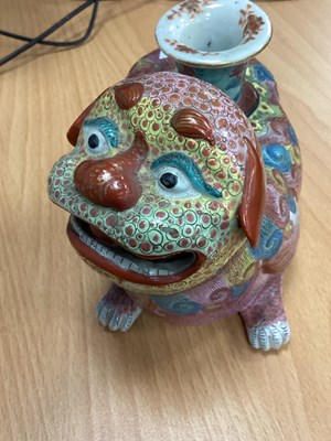 Lot 1138 - An Early XX Century Japanese Pottery Candle...