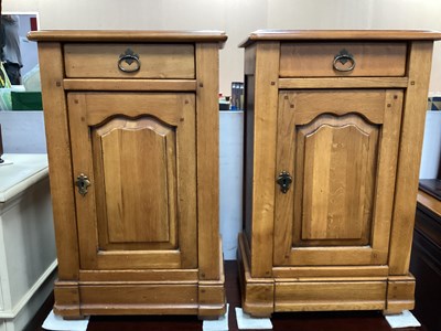 Lot 1517 - Nohant, a pair of French bedside cupboards,...