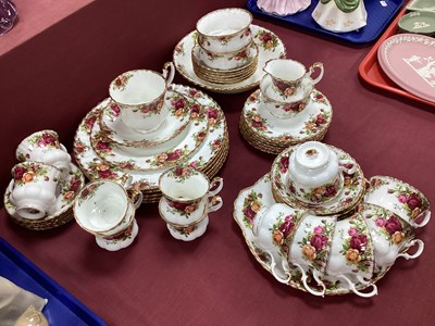 Lot 1205 - Royal Albert "Old Country Roses" Tea Service,...