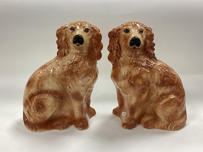 Lot 1230 - A Pair of XIX Century Staffordshire Dogs,...