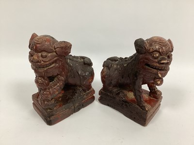 Lot 1148 - A Pair of XVIII Century Chinese Lacquered...