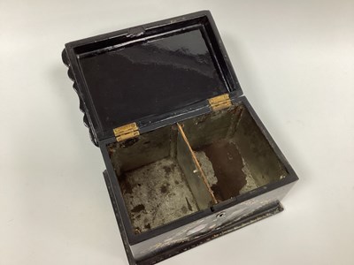 Lot 1279 - A Mid XIX Century Papier Maché Tea Caddy and...